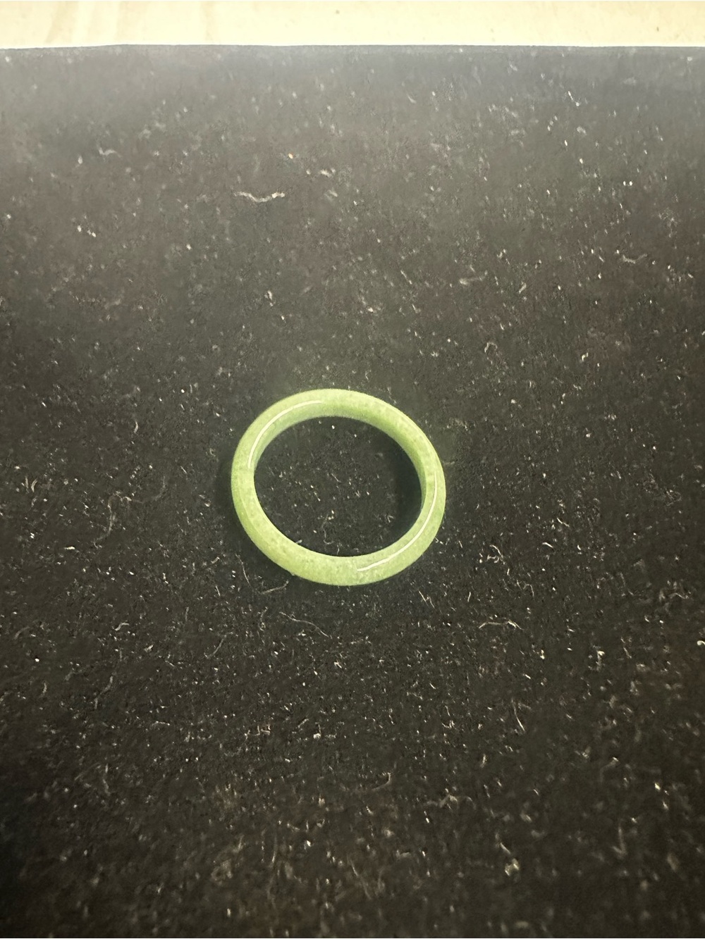 Green Jade Minimalist Women's Band Ring